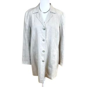 Emanuel Ungaro Linen Coat Trench Beige Liberte (12/46)